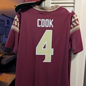 Burgundy Dalvin Cook Jersey with Number 4